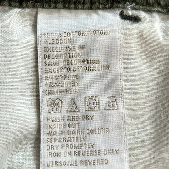 Tommy Hilfiger Olive Green & Tropical Floral Print Cropped Pants, Size 6 - Picture 6 of 10